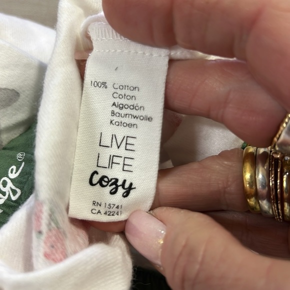 PJ Salvage NEW! Cranberries and Cocktails Flannel PJ Set Size XS - Picture 11 of 13